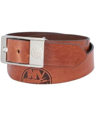 Men&s Texas Longhorns Brandish Leather Belt, Size: 32, Brown