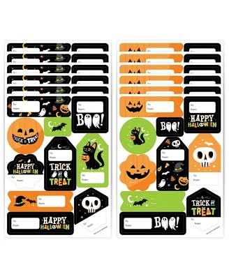 Jack-O'-Lantern Halloween Party Gift Labels To and From Stickers 120 Stickers