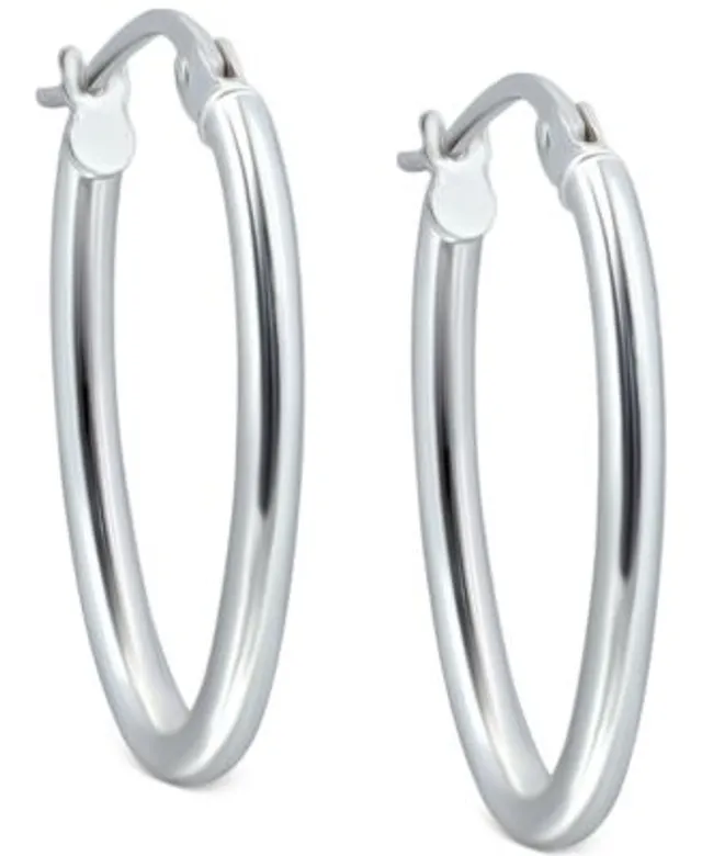 Giani Bernini Infinity Accent Small Hoop Earrings in Sterling Silver,  0.75, Created for Macy's, Created for Macy's