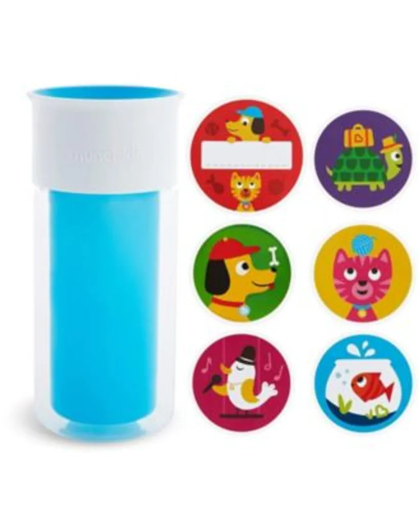 Munchkin Miracle 360 Insulated Sticker Cup, 9 Ounce, Blue