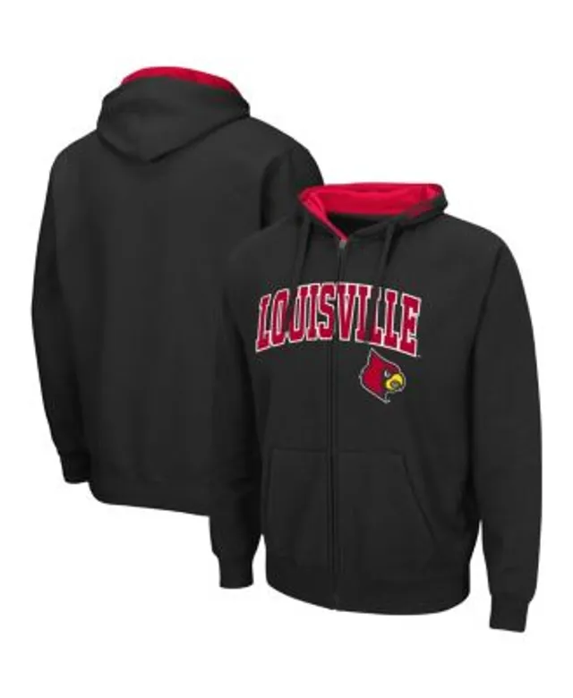 Men's Colosseum Cardinal Ball State Cardinals Arch & Logo 3.0 Full-Zip  Hoodie