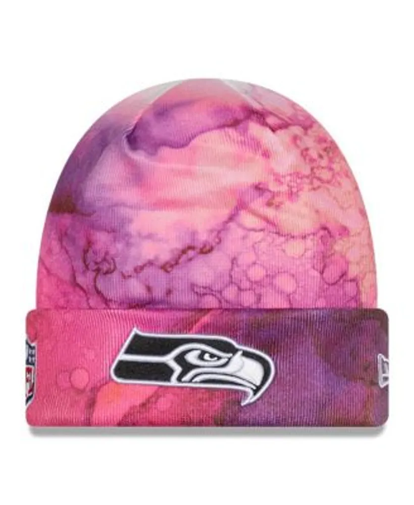 New Era Youth Boys Pink Seattle Seahawks 2022 NFL Crucial Catch Knit Hat