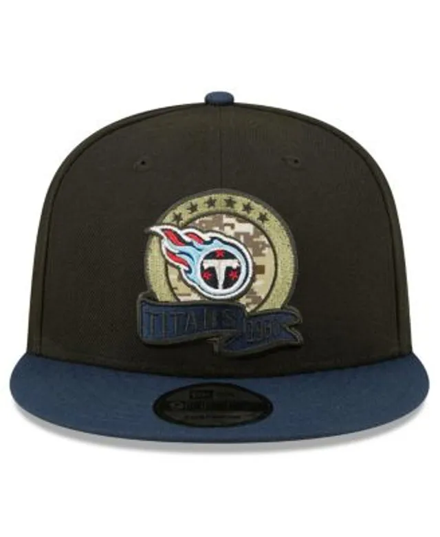 Men's New Era Navy Tennessee Titans Logo Tear 9FIFTY Snapback Hat