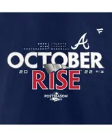 Fanatics Men's Branded Navy Atlanta Braves 2022 Postseason Locker Room Big  and Tall T-shirt