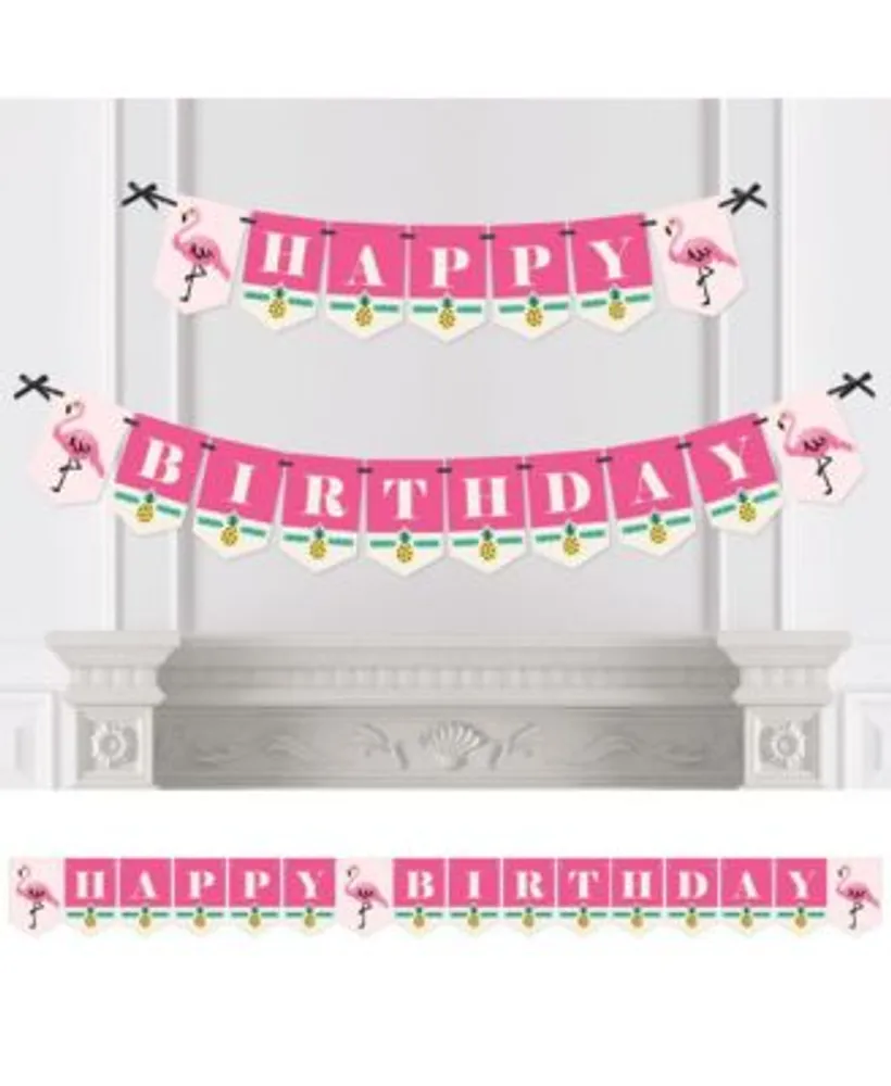 Big Dot of Happiness Blue Elephant - Boy Birthday Party Bunting Banner - Birthday Party Decorations - Happy Birthday