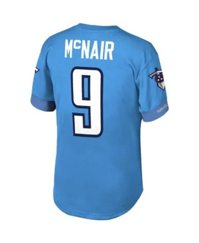 Men's Mitchell & Ness Steve McNair Light Blue Tennessee Titans Retired Player Name Number Mesh Top Size: Small