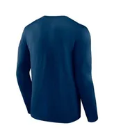 Men's Fanatics Branded Deep Sea Blue Seattle Kraken Authentic Pro Long Sleeve T-Shirt
