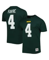 Brett Favre Green Bay Packers Mitchell & Ness Green Throwback Name and  Number Long Sleeve Shirt