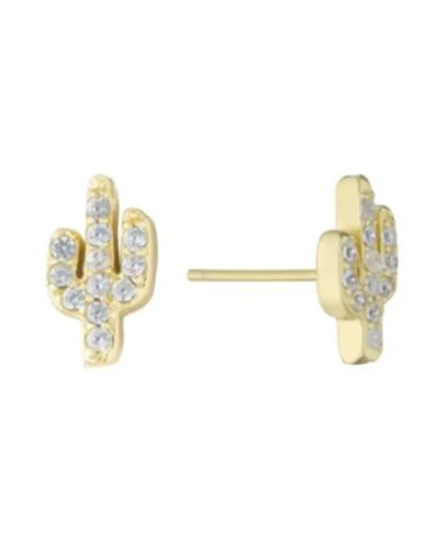 Giani Bernini Cubic Zirconia Clam Shell Stud Earrings In Sterling Silver,  Created For Macy'S for Women