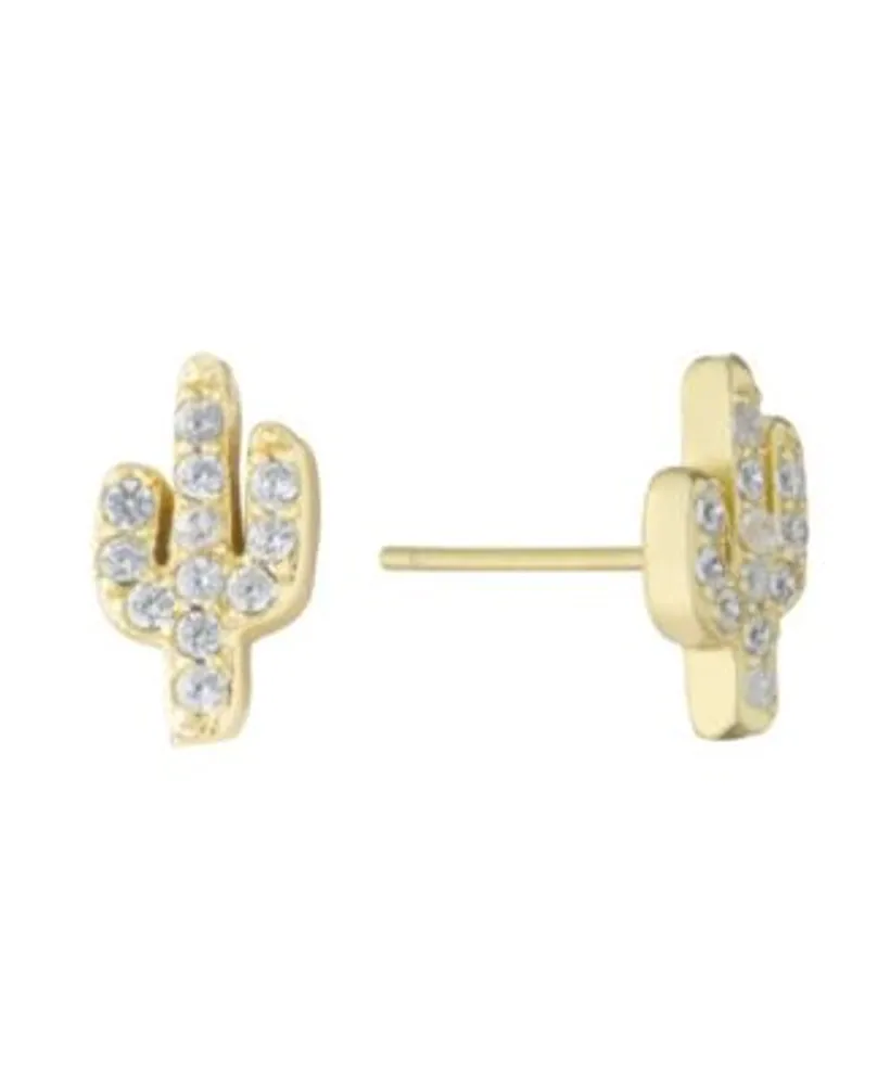 Giani Bernini Cubic Zirconia Heart Stud Earrings in Sterling Silver,  Created for Macy's (Also available in 18k gold-plated sterling silver)