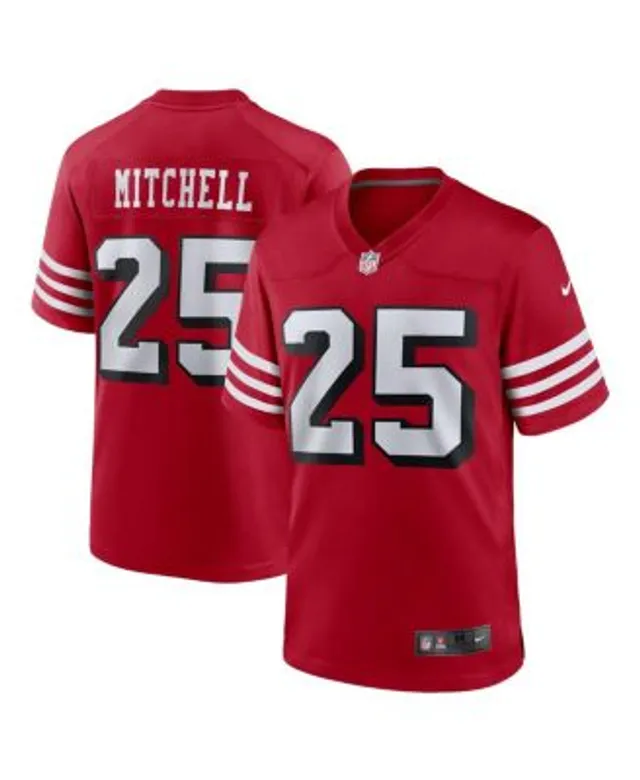 Men's Mitchell & Ness Scarlet San Francisco 49ers Postgame Short Sleeve Hoodie