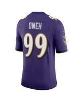 Men's Nike Odafe Oweh Purple Baltimore Ravens Game Jersey