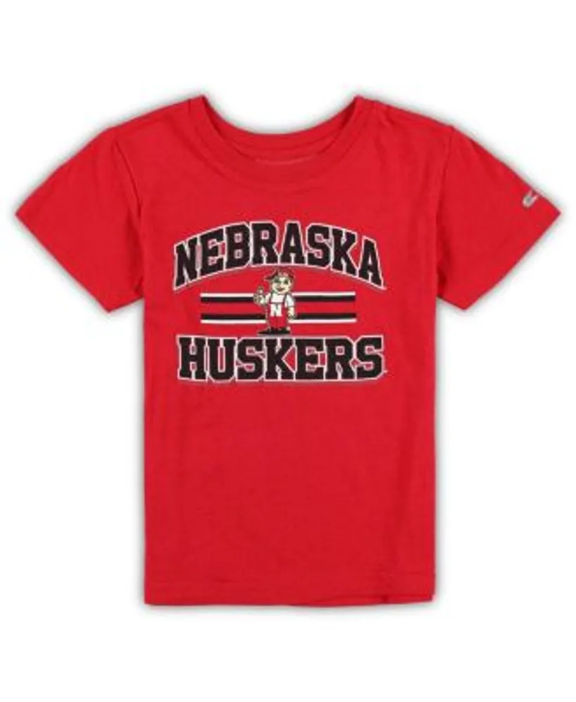 Women's Scarlet Nebraska Huskers Jumbo Print Spirit Jersey Long