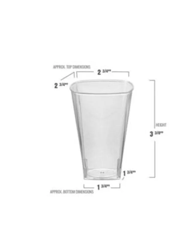 Smarty Had A Party 9 oz. Clear with Metallic Gold Rim Round Disposable Plastic Cups (240 Cups)