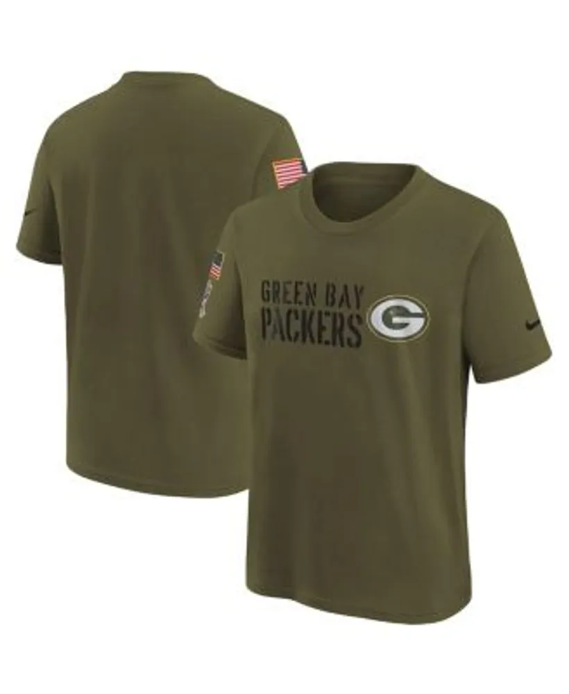 Nike Youth Boys Olive Green Bay Packers 2022 Salute To Service Legend T- shirt