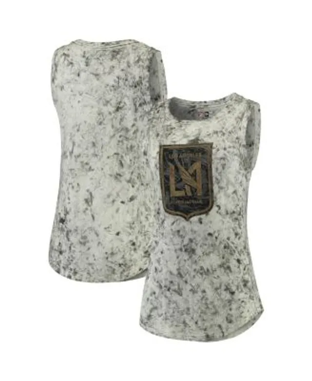 5th & Ocean by New Era Women's 5th & Ocean by New Era Heathered Gray Oakland  Athletics Tri-Blend Knit Trim Tank Top