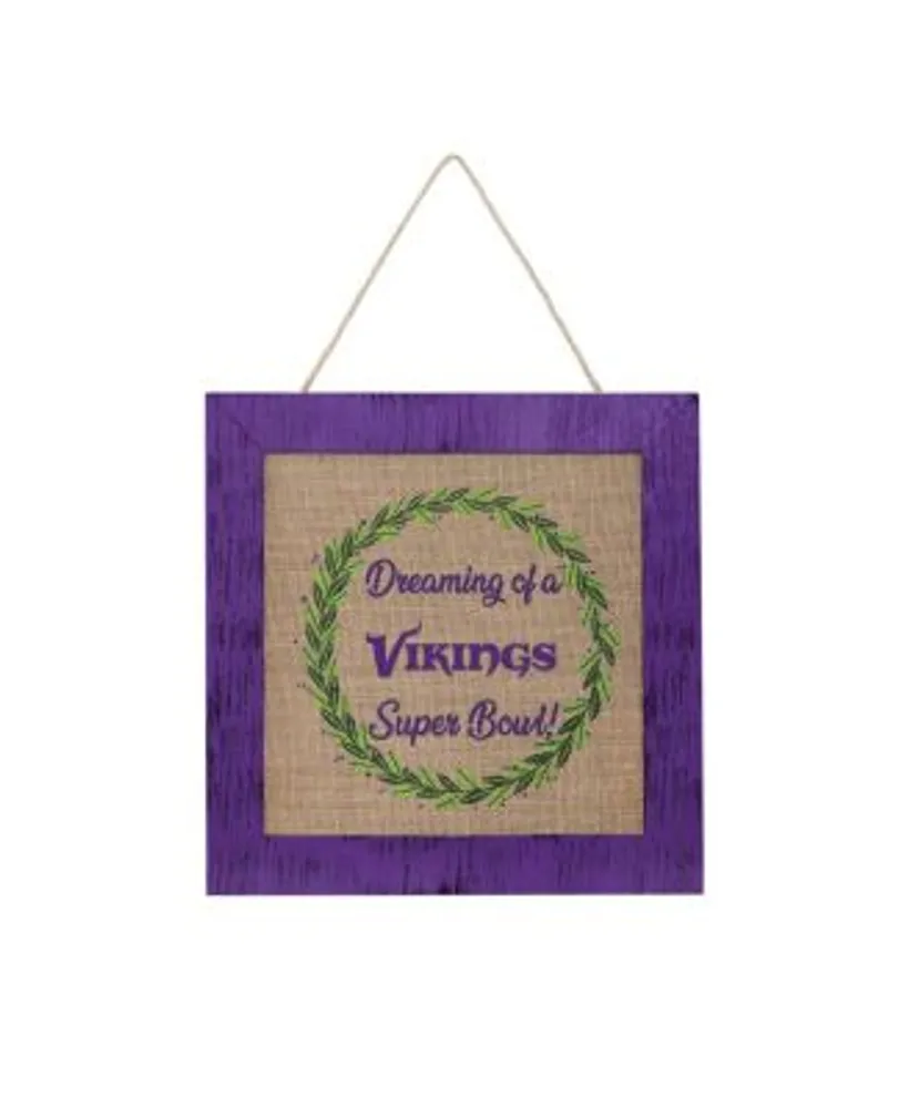 FOCO Minnesota Vikings 12'' Double-Sided Burlap Sign