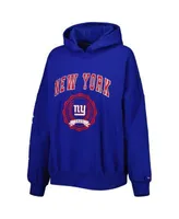 Women's Tommy Hilfiger Royal New York Giants Becca Drop Shoulder Pullover Hoodie Size: Small