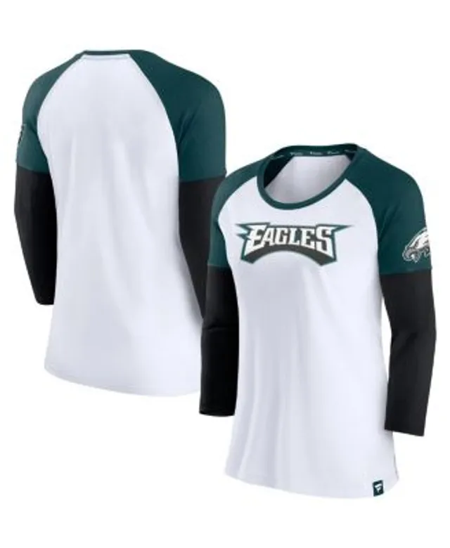 Women's Philadelphia Eagles Nike Midnight Green Fashion 3/4-Sleeve Raglan T- Shirt in 2023