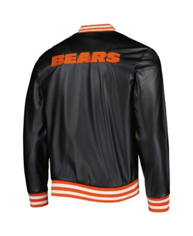 Men's The Wild Collective Black Cleveland Browns Metallic Bomber Full-Snap Jacket Size: Small