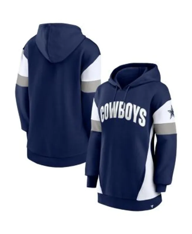 Fanatics Branded Navy/White Dallas Cowboys Lock It Down Pullover Hoodie