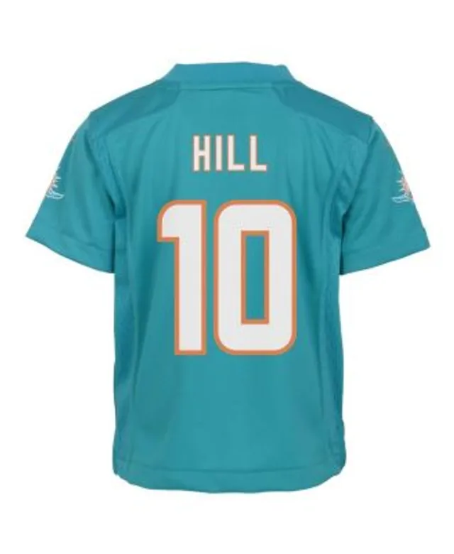 Tyreek Hill Miami Dolphins Youth Mainliner Player Name & Number Long Sleeve  T-Shirt - Aqua