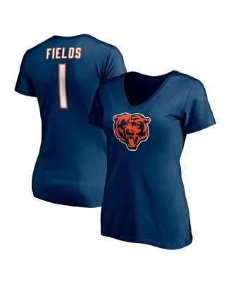 Men's Nike Justin Fields White Chicago Bears Player Name & Number T-Shirt