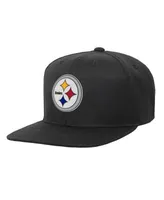 Youth Mitchell & Ness Black Pittsburgh Steelers Throwback Precurve