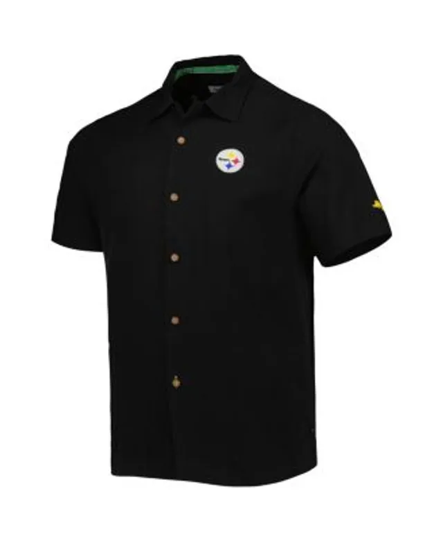 Men's Tommy Bahama Black Las Vegas Raiders Top of Your Game Camp Button-Up Shirt Size: Medium