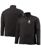 Men's Dunbrooke Black Pittsburgh Steelers Circle Softshell Fleece Full-Zip  Jacket