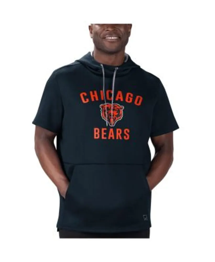 MSX by Michael Strahan Men's Navy Chicago Bears Post Short Sleeve Pullover  Hoodie