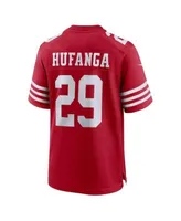 Nike Men's Talanoa Hufanga Scarlet San Francisco 49ers Game Player Jersey