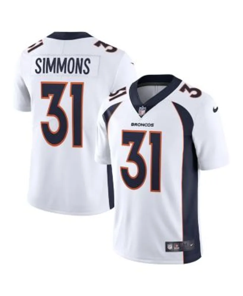 Nike Men's Justin Simmons White Denver Broncos Game Jersey - Macy's