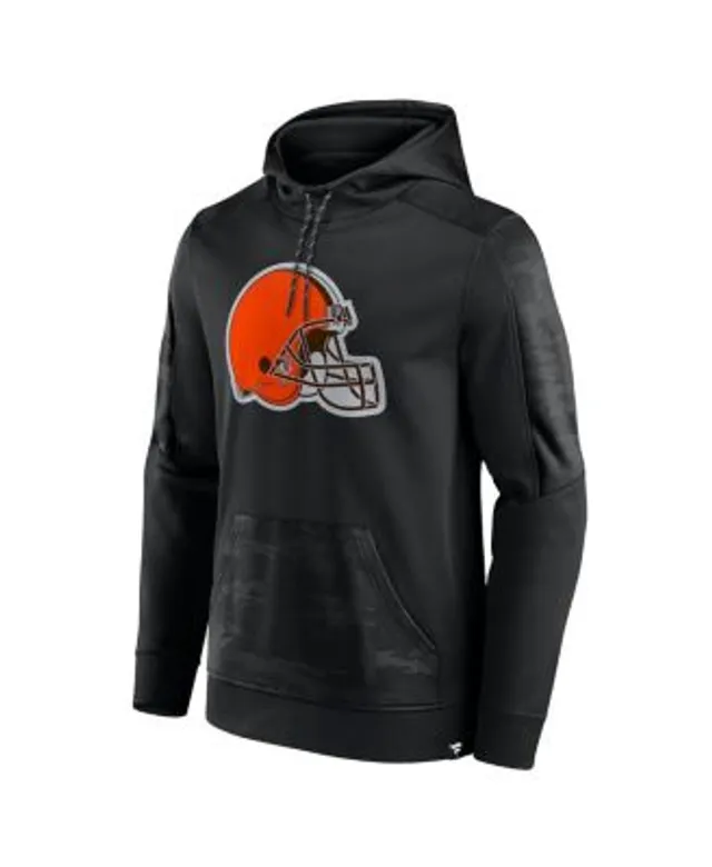 Fanatics Branded Cleveland Browns Brown Offensive Strategy Short Sleeve Pullover  Hoodie