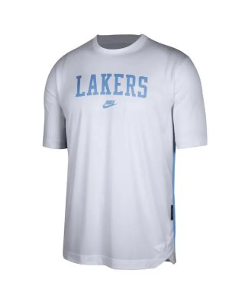 Nike Men's White, Light Blue Los Angeles Lakers Hardwood Classics Pregame  Warmup Shooting Performance T-shirt