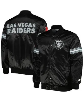 Starter Satin Full Snap Oakland Raiders Jacket - Jackets Masters