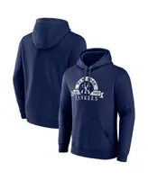 Men's Navy/White Atlanta Braves Big & Tall Pullover Sweatshirt