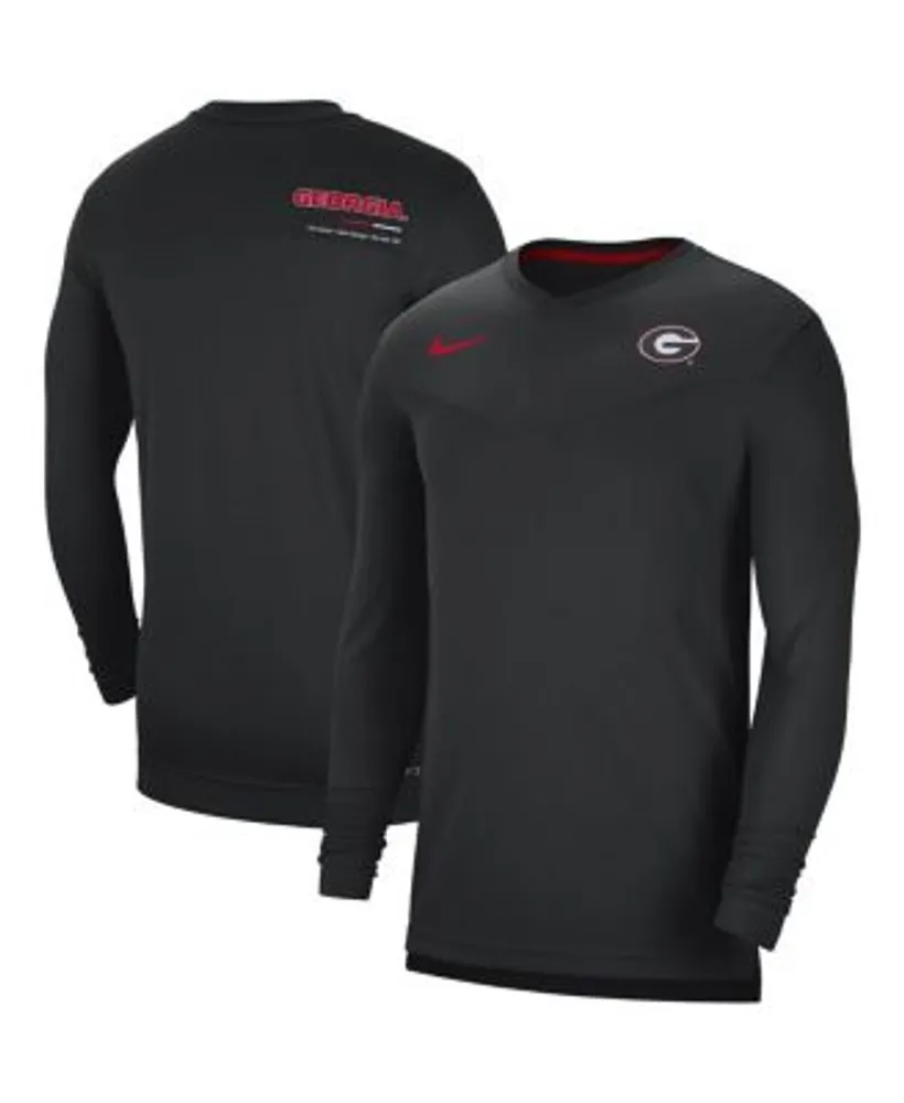 Nike Men's Black Georgia Bulldogs 2022 Coach Performance Long Sleeve V-Neck  T-shirt