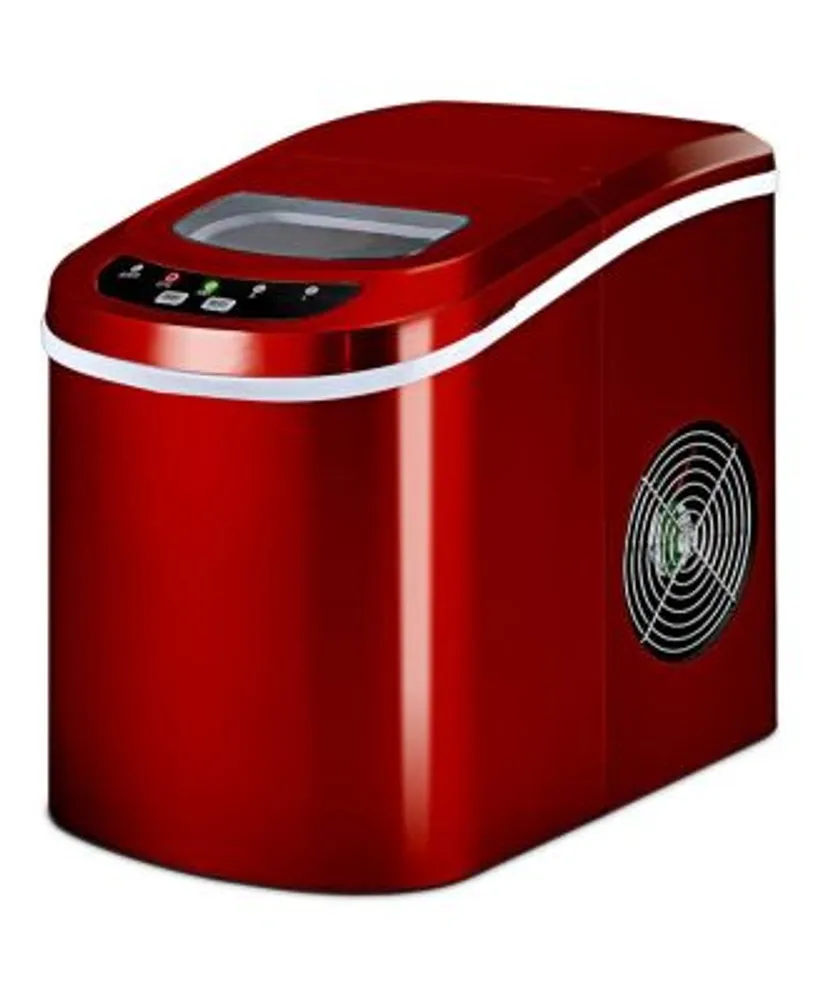 Costway Portable Ice Maker Machine Countertop 26Lbs/24H Self-Cleaning w/ Scoop Red