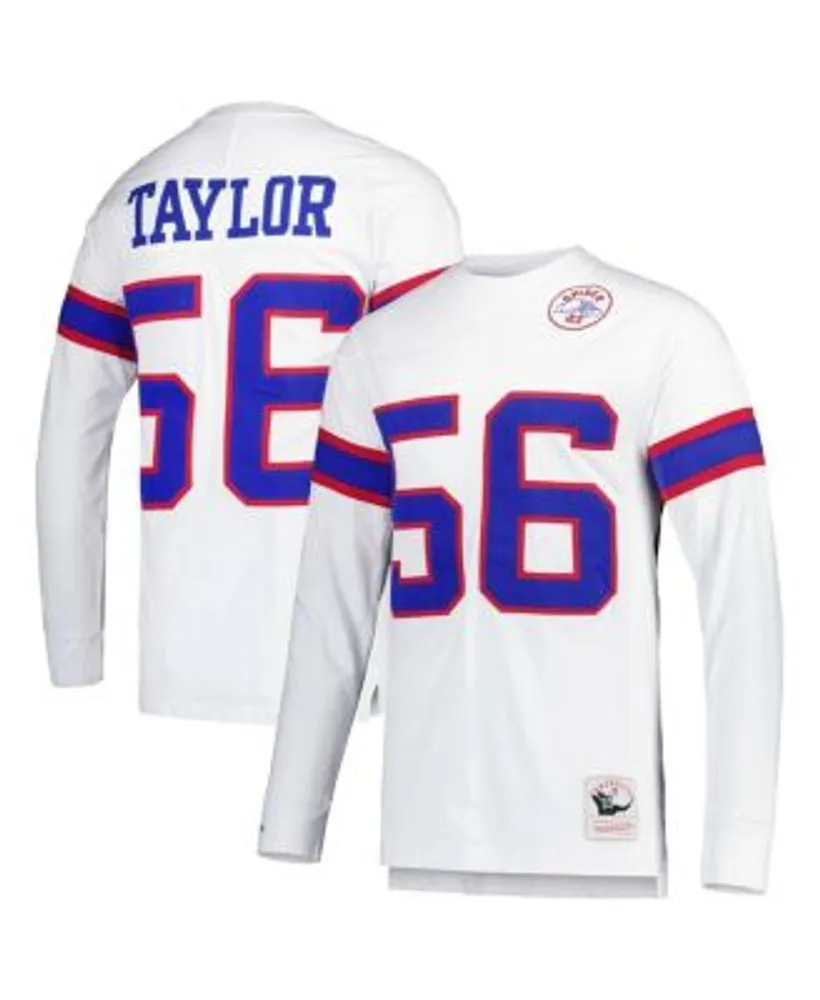 Men's Lawrence Taylor White New York Giants Retired Player Name and Number  Long Sleeve Top
