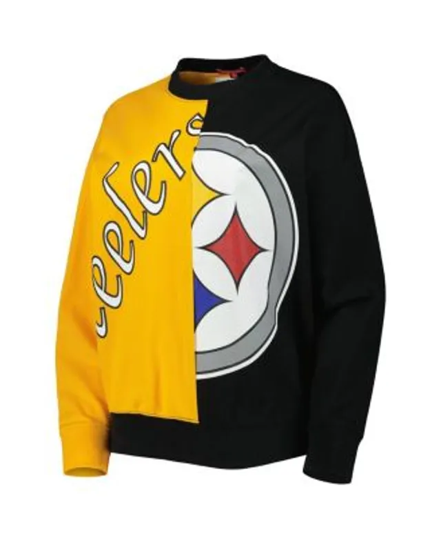 Pittsburgh Steelers Mitchell & Ness All Over 2.0 Pullover Sweatshirt - Gold