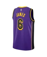 Nike Men's LeBron James Los Angeles Lakers Icon Swingman Jersey - Macy's