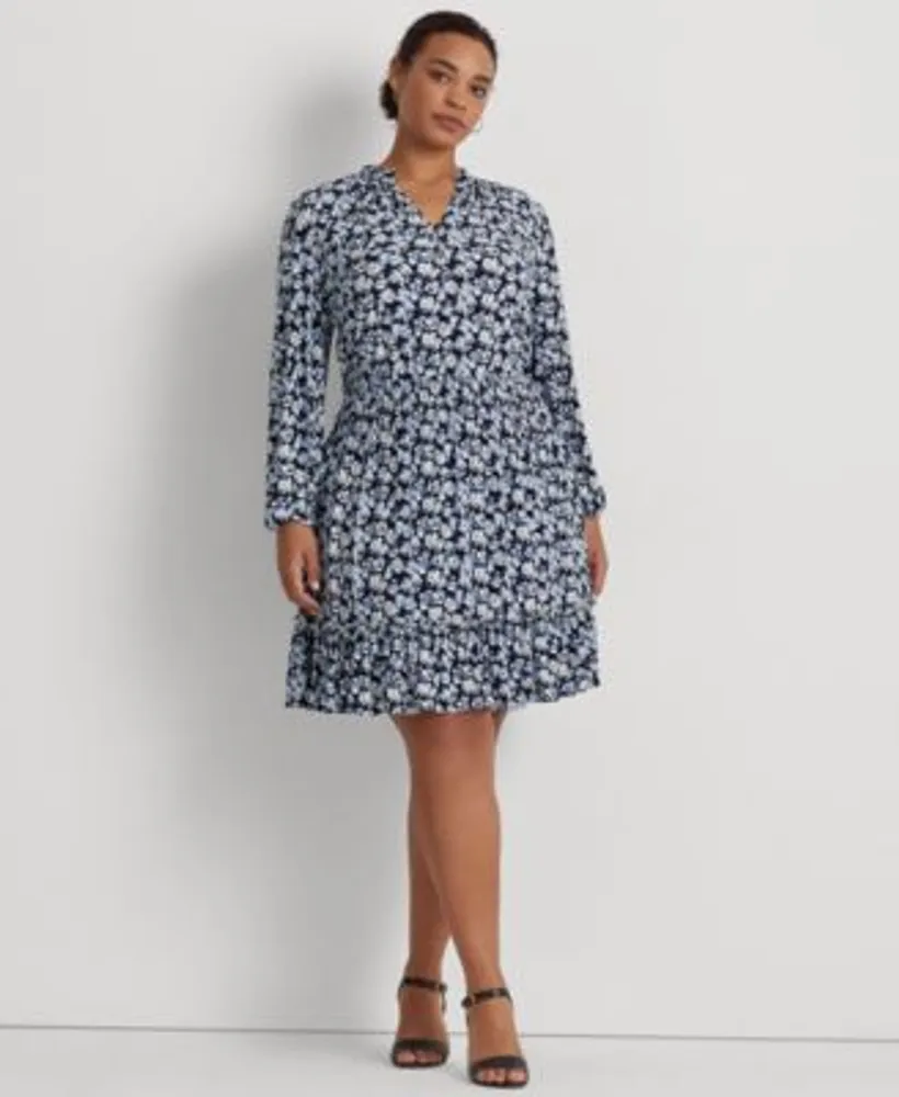 Lauren Ralph Lauren Plus Size Floral Fit-&-Flare Dress | Hawthorn Mall