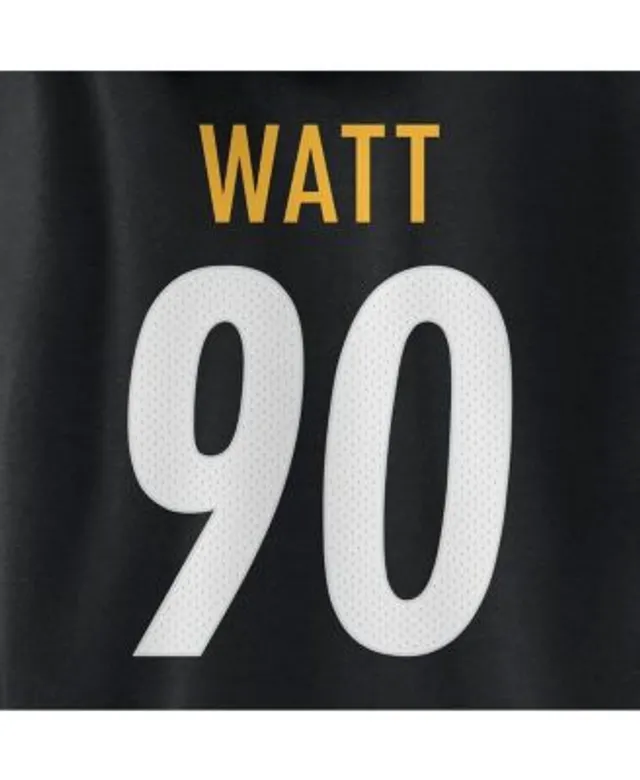 Men's Fanatics Branded T.J. Watt Black Pittsburgh Steelers Player Icon Name  & Number Pullover Hoodie