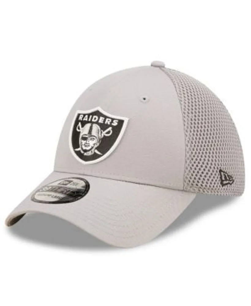 New Era Men's Black Las Vegas Raiders Team Neo Pop 39THIRTY Flex Hat