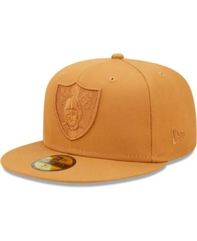 Las Vegas Raiders Brown White Basic New Era 59FIFTY Fitted Hat