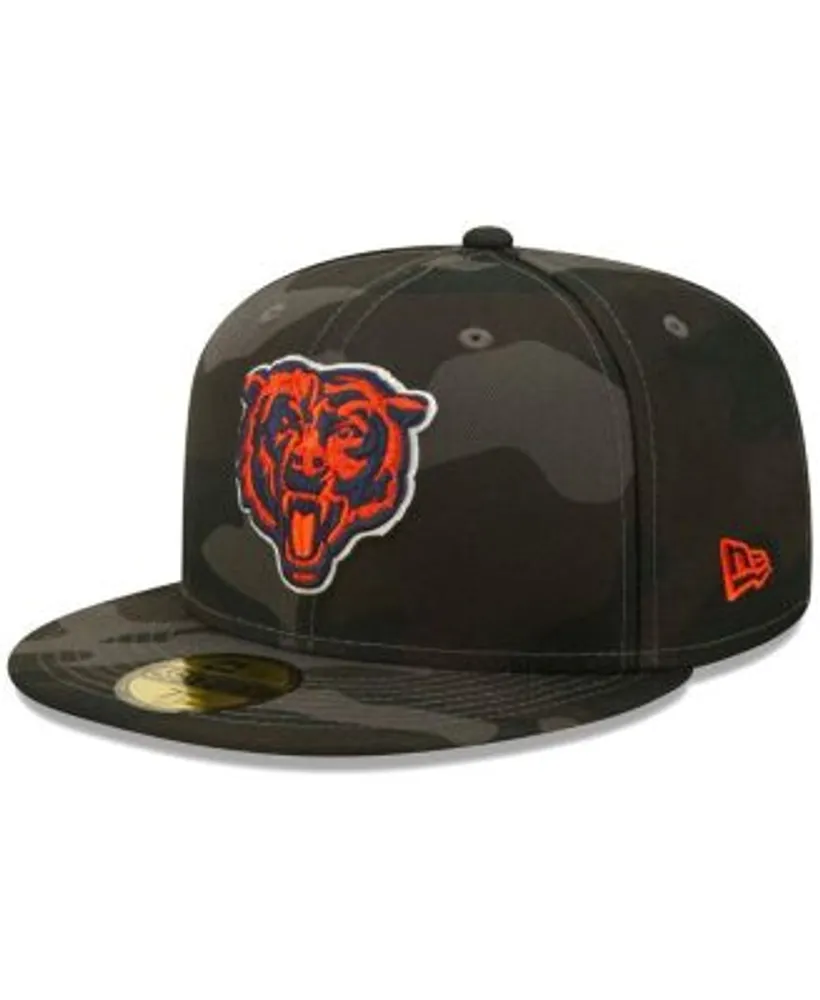 Men's New Era Black Chicago Bears Logo Color Dim 59FIFTY Fitted Hat