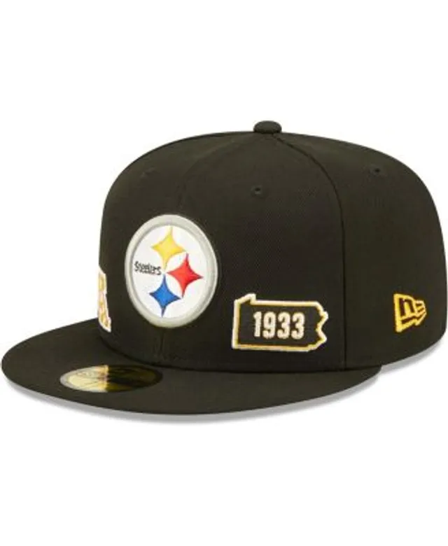 Pittsburgh Steelers New Era City Cluster 59FIFTY Fitted Hat - Black