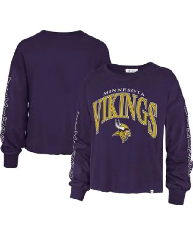 Minnesota Vikings Nike Throwback Raglan Long Sleeve T-Shirt - Black/Purple