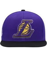 Men's Mitchell & Ness Black Los Angeles Lakers Area Code Snapback Hat